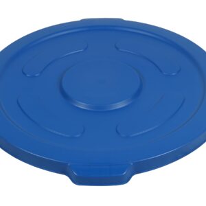 PLASTIC PRINCE Round Trash Can Lid Compatible with 55 Gallon Plastic Prince Container, Blue