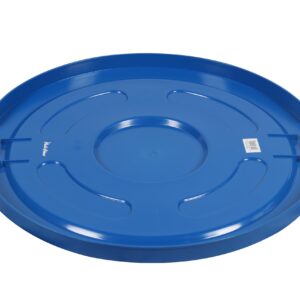 PLASTIC PRINCE Round Trash Can Lid Compatible with 55 Gallon Plastic Prince Container, Blue