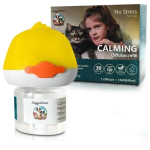 advanced pheromone cat calming diffuser - plug-in & refill combo ( 30 day starter kit) for serene homes. minimize stress, scratching, anxiety, and spraying - ideal for single & multi-cat homes.