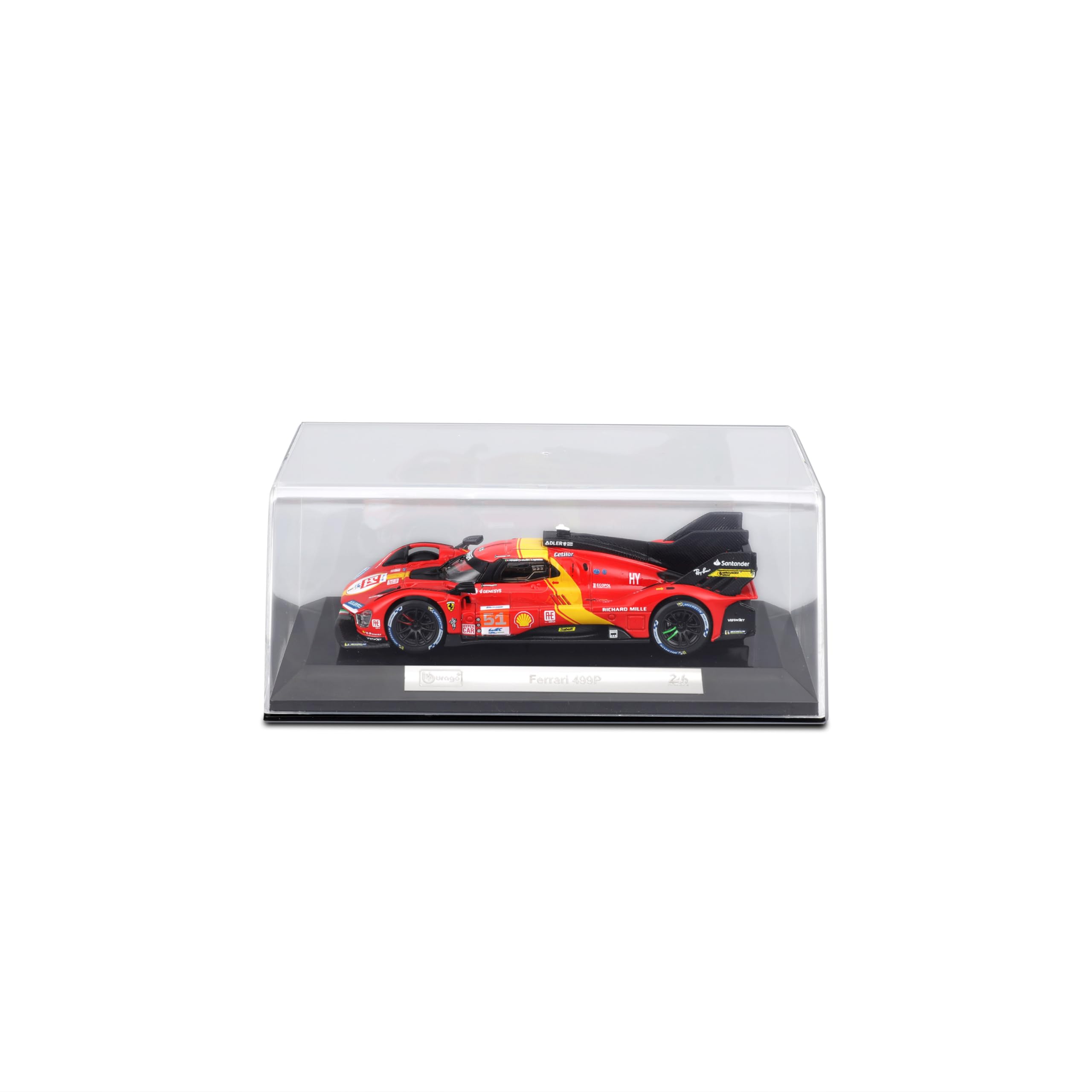 Bburago - 1/43 Ferrari Racing 499P LMH 2023#51 - New 2024: Immerse Yourself in The Excitement of Races with This Authentic Replica That Combines The Power and Speed of The Legendary #51