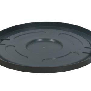 Round Trash Can Lid Compatible with 55 Gallon Plastic Prince Container, Gray