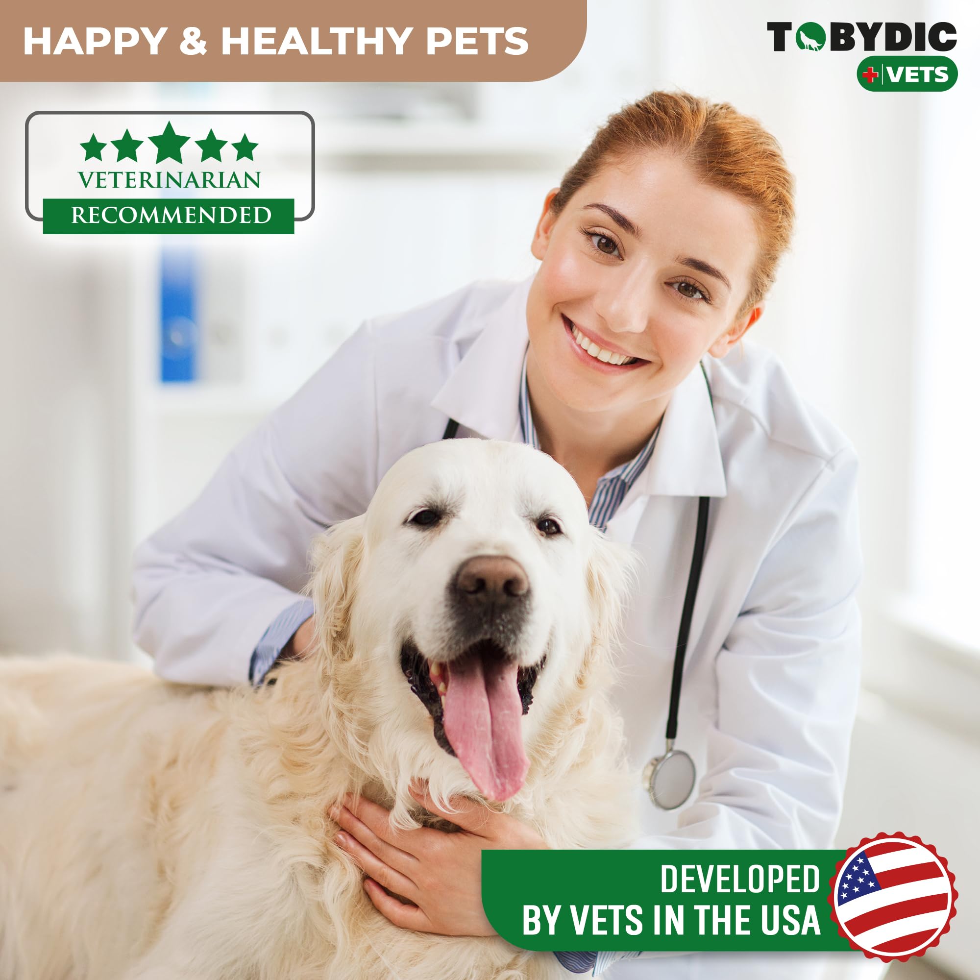 Tobydic Broad Spectrum Herbal Medicine with Probiotic for Cats & Dogs - Prevention & Treatment Helps to Remove Toxins and Parasites -Medication & Supplement Drops - Made in USA