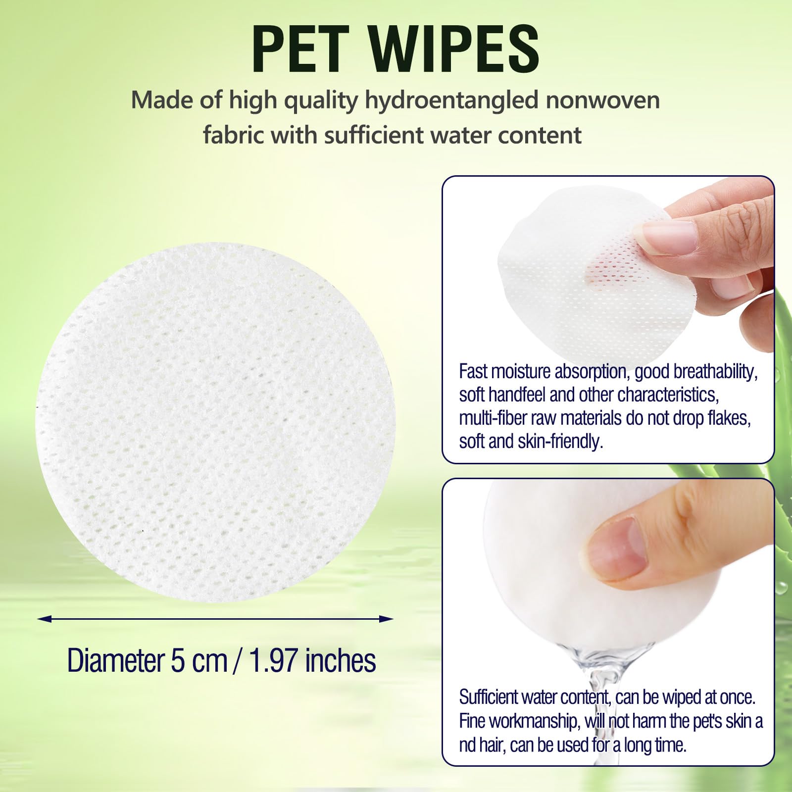 Xcdsxer Pet Wipes for Dogs & Cats, Dog Grooming Wipes for Eyes, Paws, Ears,Chin, Unscented Soft pet Wipes 200PCS