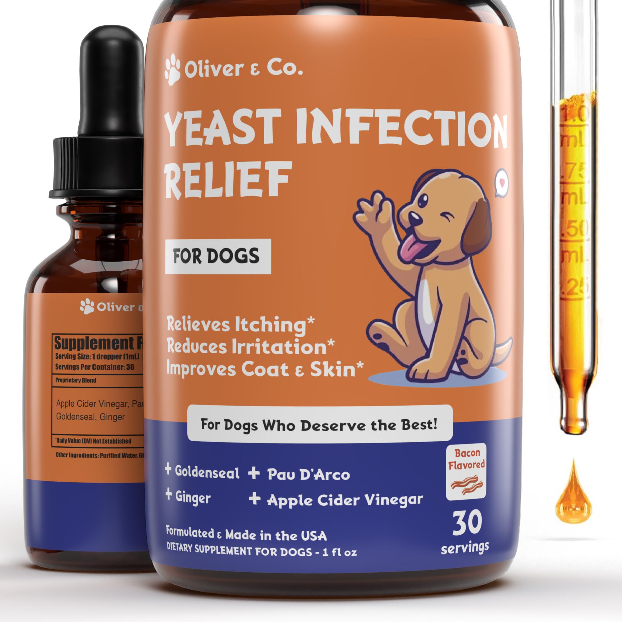 Natural Yeast Infection Treatment for Dogs | Helps to Support Itch Relief, Scratching Relief & Much More | Ear Infection Treatment for Dogs | Dog Ear Infection Treatment | 1 fl oz