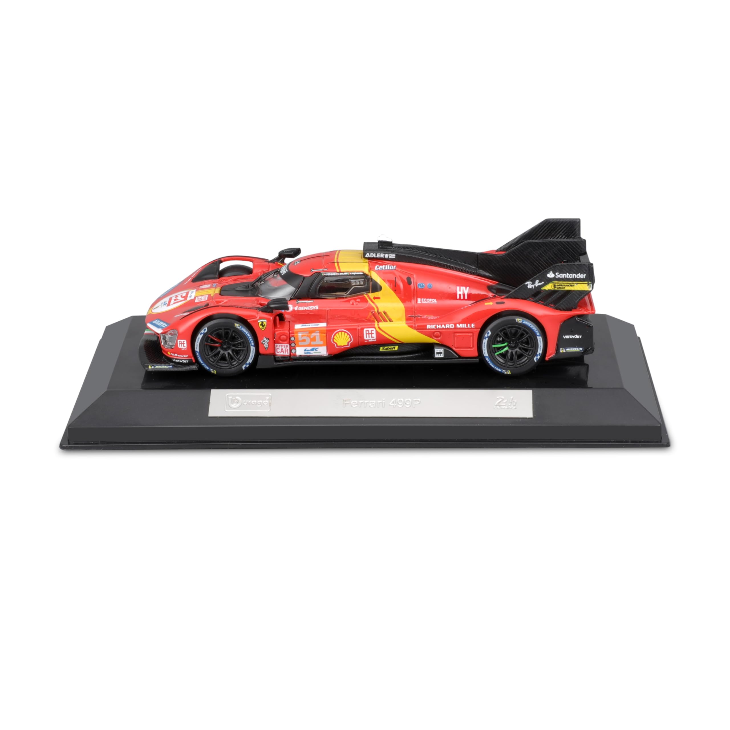 Bburago - 1/43 Ferrari Racing 499P LMH 2023#51 - New 2024: Immerse Yourself in The Excitement of Races with This Authentic Replica That Combines The Power and Speed of The Legendary #51