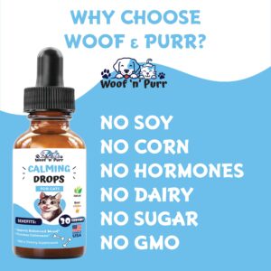 Cat Calming Drops - Cat Anxiety Relief - Calm Cat - Anxiety Relief for Cats - Cat Calming - Cat Calming Supplement - Cat Anxiety - Cat Stress Relief - 1 fl oz - Roast Chicken Flavor