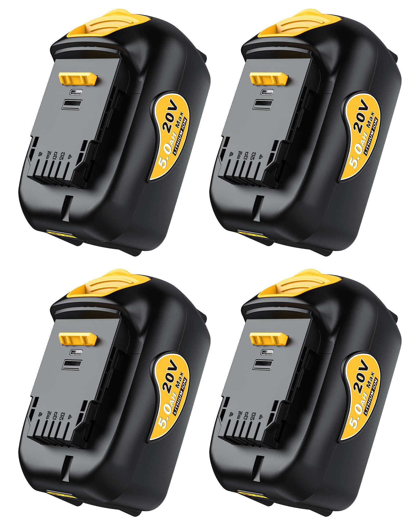 EpicSeren 20v Max Battery 5. 0A Replacement for Dewalt Battery 4Pack, Baterias Compatible with All Dewalt 20v Cordless Power Tool.