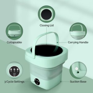 Mini Washer, Small Washer Machine, Mini Washer Machine, Portable Mini Washing Machine, Lavadora Pequeña, Small Laundry Machine, Small Washing Machine, Foldable, Collapsible, For Countertop, Camping