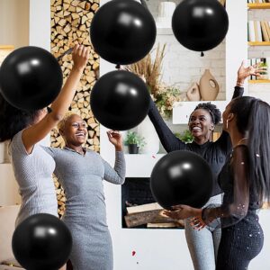 30pcs 18 inch big black balloons Latex Large Round Helium Balloons for Christmas Thanksgiving Baby Shower Wedding Birthday Father's Day Party Decorations