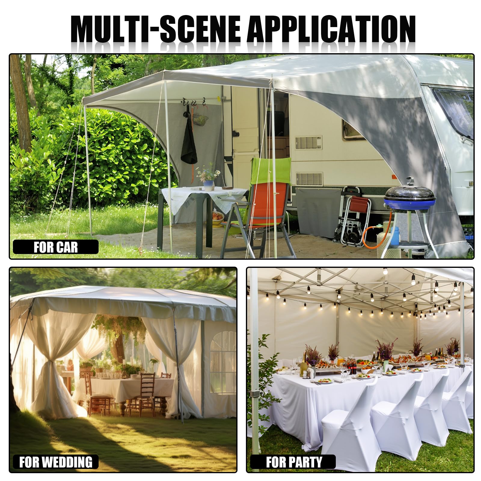 Blulu 12 Pieces 8 Leg Style Canopy Fittings Kit Low Peak Shed Frame Kit Canopy Frame Only Metal Garage Kit for 1 3/8-inch Top Rail Flower Stands and Greenhouse Frames Awnings