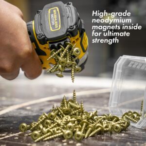 Simon Tools Magnetic Bit Holder for Impact Drivers and Drills - Super Strong Adhesive - Drill Accessory That Fits Most drills: Dewalt, Makita, Klein, Bosch and Milwaukee Bit Holder