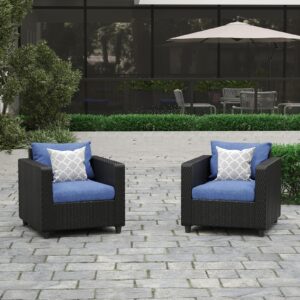 trenlogne 2 pieces wicker patio furniture set outdoor conversation set pe rattan for garden lawn backyard porch