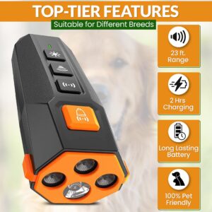 pureng PNG Dog Bark Deterrent Device | Anti Barking Device for Dogs | Dog Training & Behavior Aids | Ultrasonic Bark Stopper with LED Flashlight | Dog Whistle to Stop Barking Neighbors Dog