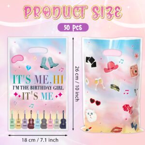 BHronony Popular Music Birthday Bags - 50pcs Pop Music Party Favor Goodie Bag, Musical Lover Themed Gift Bags for Sing Kids Girls Teens It’s Me Birthday Bachelorette Holiday Decorations Supplies