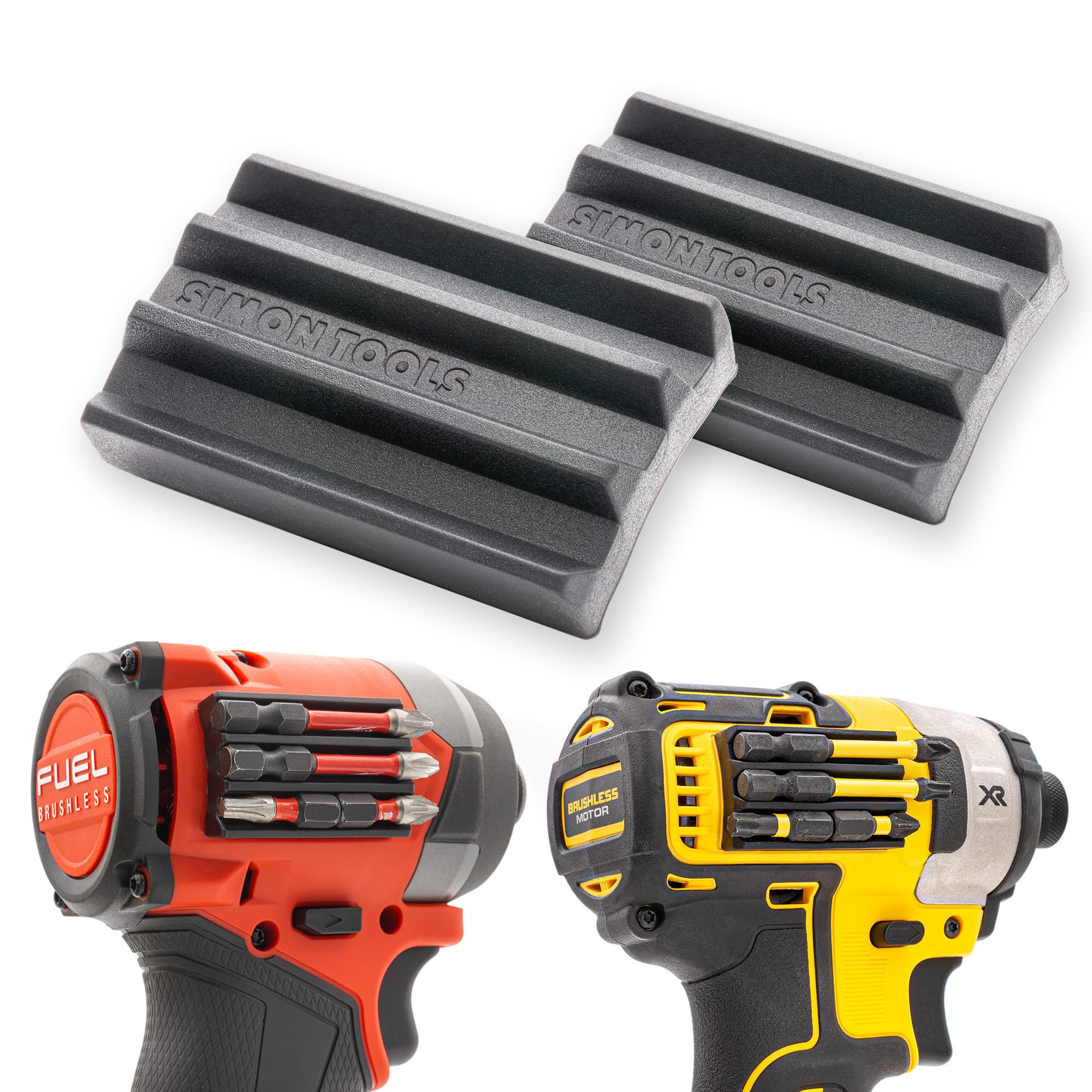 Simon Tools Magnetic Bit Holder for Impact Drivers and Drills - Super Strong Adhesive - Drill Accessory That Fits Most drills: Dewalt, Makita, Klein, Bosch and Milwaukee Bit Holder