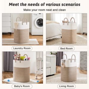 Artfeel Laundry Basket,Woven Cotton Rope Laundry Hamper,60L Versatile Storage for Dirty Clothes,Baby Toys,and Blankets in Bathroom, Nursery,and Living Room