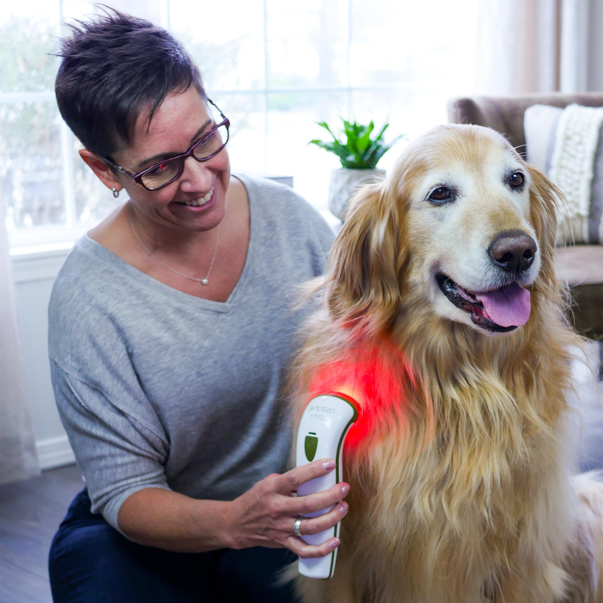 PHOTIZO Vetcare Cold Laser Therapy Device for Dogs and Horses - Effective Red and Infrared Light Therapy for Chronic Pain and Inflammation Relief, for Use on Pets, White