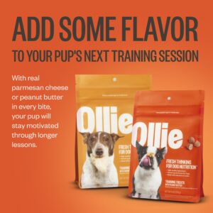 Ollie Soft Training Treats Variety Pack - Parmesan & Peanut Butter Recipe - Dog Training Treats All Natural - Healthy Dog Treats - 100% Human Grade - Baked in USA Kitchens 16 Oz.