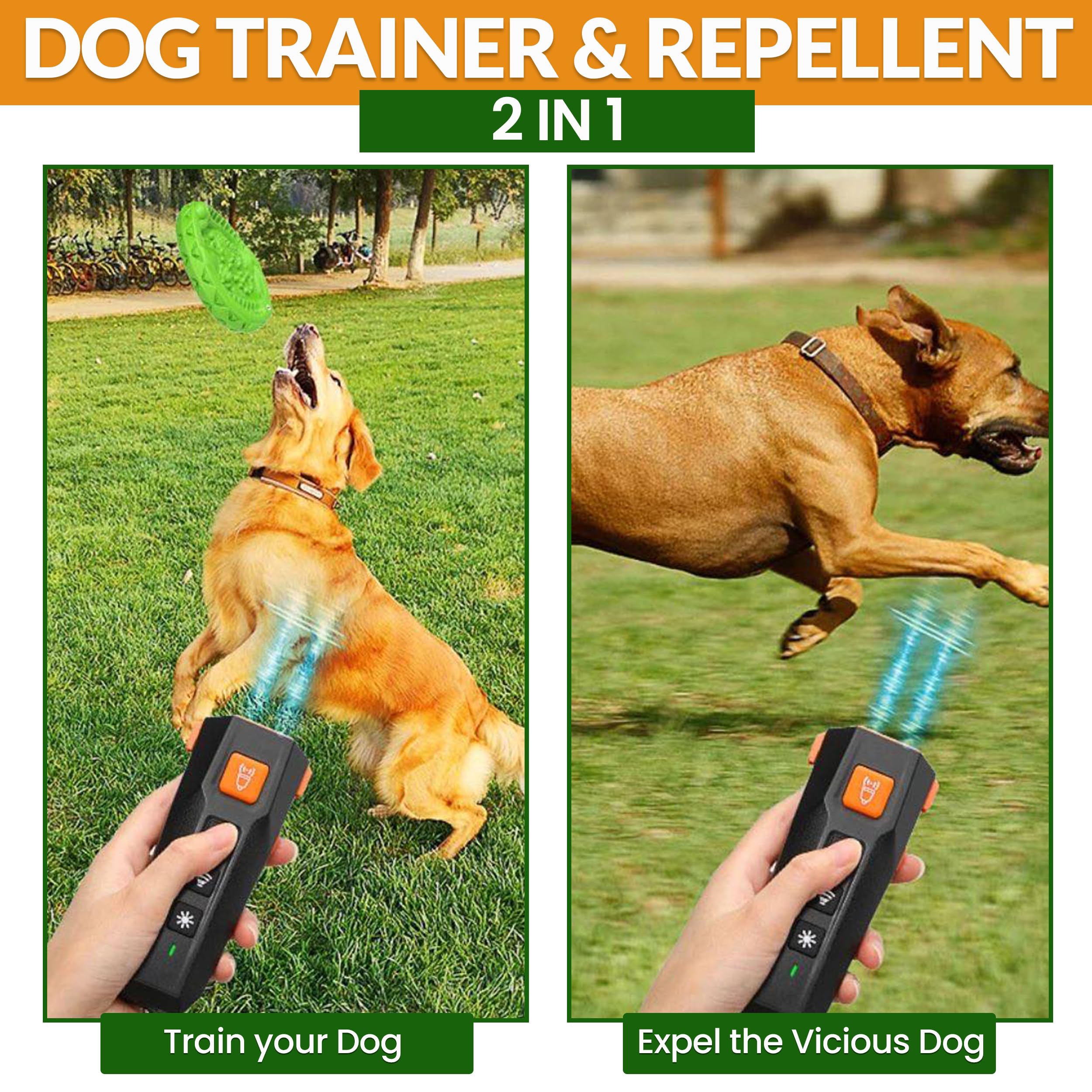 pureng PNG Dog Bark Deterrent Device | Anti Barking Device for Dogs | Dog Training & Behavior Aids | Ultrasonic Bark Stopper with LED Flashlight | Dog Whistle to Stop Barking Neighbors Dog