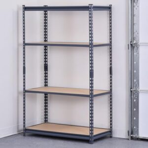 Muscle Rack UR361860-P 4-Tier Steel Shelving Unit 36" Wx18 Dx60 H in Gray