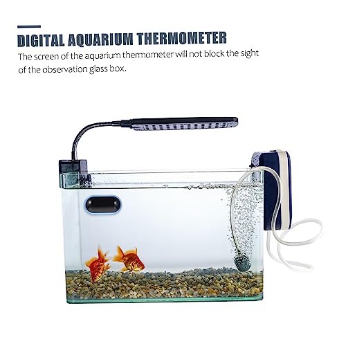 Happyyami Fish Thermometer Indoor Aquarium Thermometer Indoor Thermometer Screen Display Thermometer Digital Measure Tool Water Thermometer Fish Temperature Measure Aquarium Supply