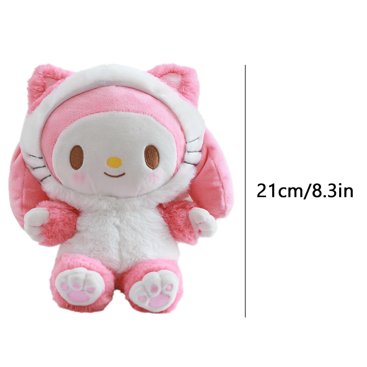 Kitty Melody Character Plush Toys Cute Plush Toys Kawaii Cat Stuffed Anime Plush Pillow for Birthday Valentine's Day Plush