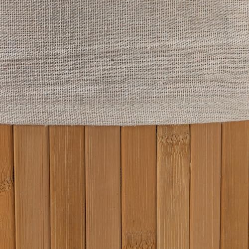 Household Essentials Bamboo Laundry Hamper with Rope Handles, 15-Gallons, Natural