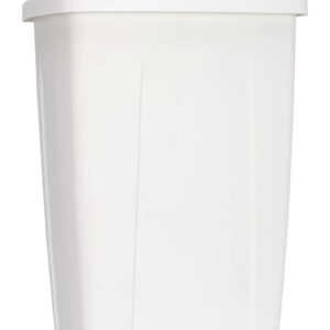 AYOYZ 13 Gallon Trash Can, Plastic Swing Top Kitchen Trash Can, White