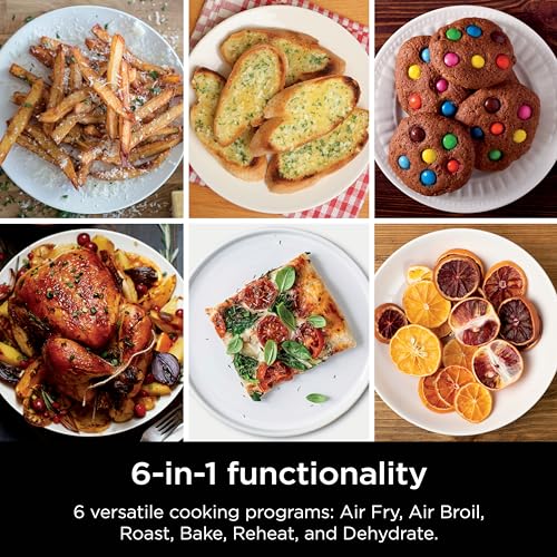 Ninja SL401 DoubleStack XL 2-Basket Air Fryer, DoubleStack Technology Cooks 4 Foods at Once, Compact Design, 10 QT, 6-in-1, Smart Finish & Match Cook, Air Fry, Broil, Bake, Easy Meals, Easy Clean,Grey