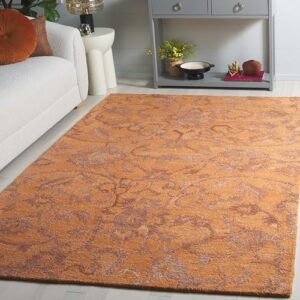 safavieh anatolia collection area rug - 5' x 8', rust, handmade, ideal for the living room, bedroom, dining room (an401p-5)