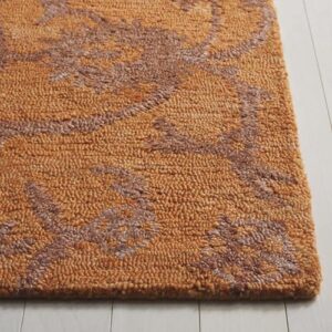 SAFAVIEH Anatolia Collection Area Rug - 5' x 8', Rust, Handmade, Ideal for The Living Room, Bedroom, Dining Room (AN401P-5)