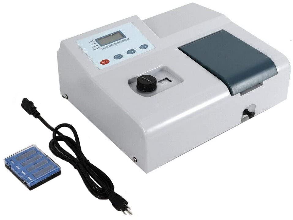 Generic Spectrophotometer, 350-1020nm Visible Spectrophotometer, 721 Digital Lab Spectrophotometer, Spectral Bandwidth 6nm Tungsten Lamp Equipment Photometer 110V