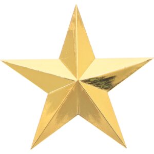 logofun medal star star metal ornament zinc alloy star figurine medal diy making star craft for diy craft decorations - gold (5cm)