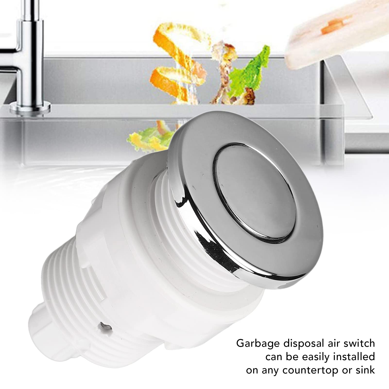 Garbage Disposal Air Switch - Air Pressure Bath Switch Garbage Disposal Button Push Button Garbage Disposal Sink Top Air Switch