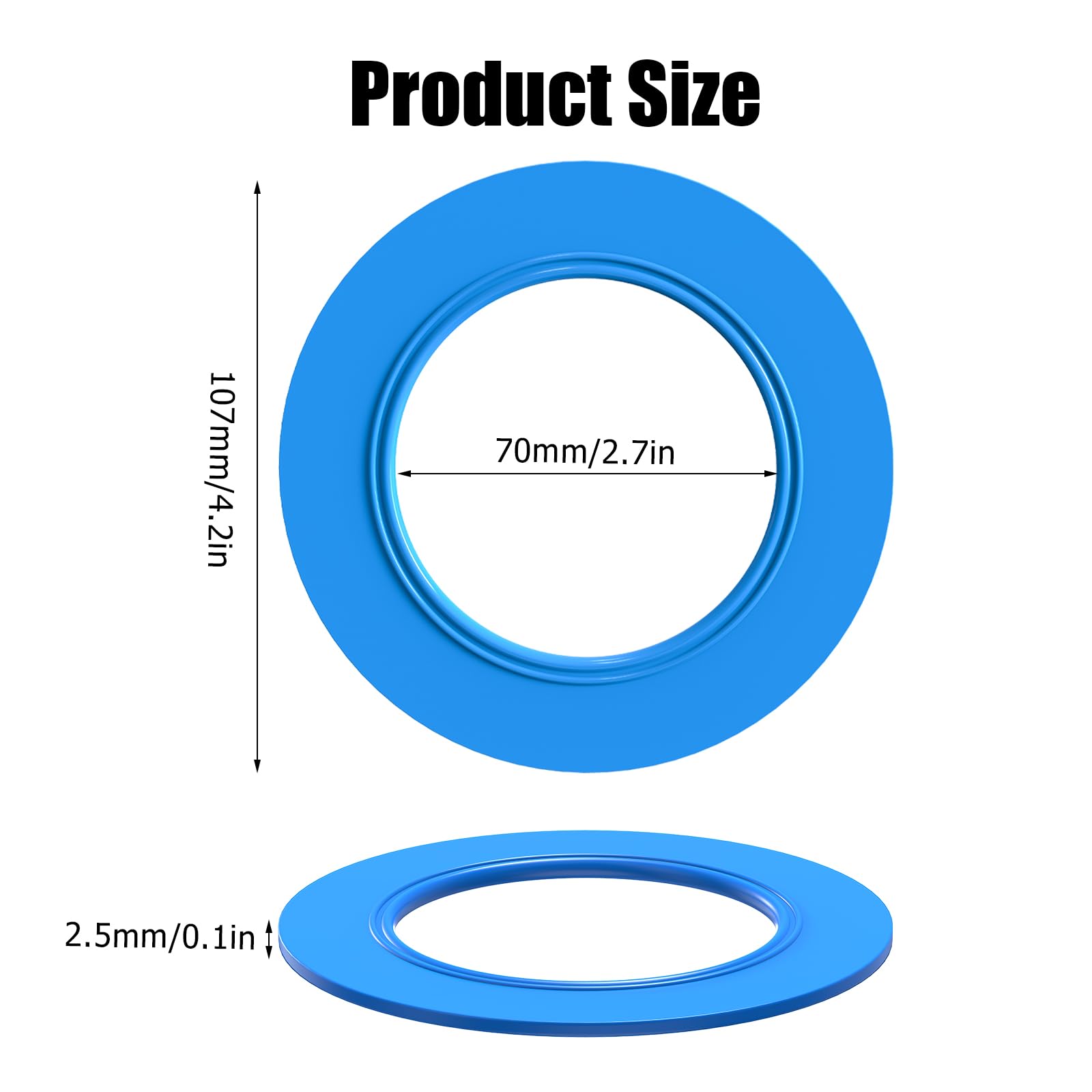 Flush Valve Seal for American Standard, 2 Pack Upgraded Silicone Material 7301111-0070A Toilet Replacement Parts for American Standard Champion 4 and Eljer Titan 4