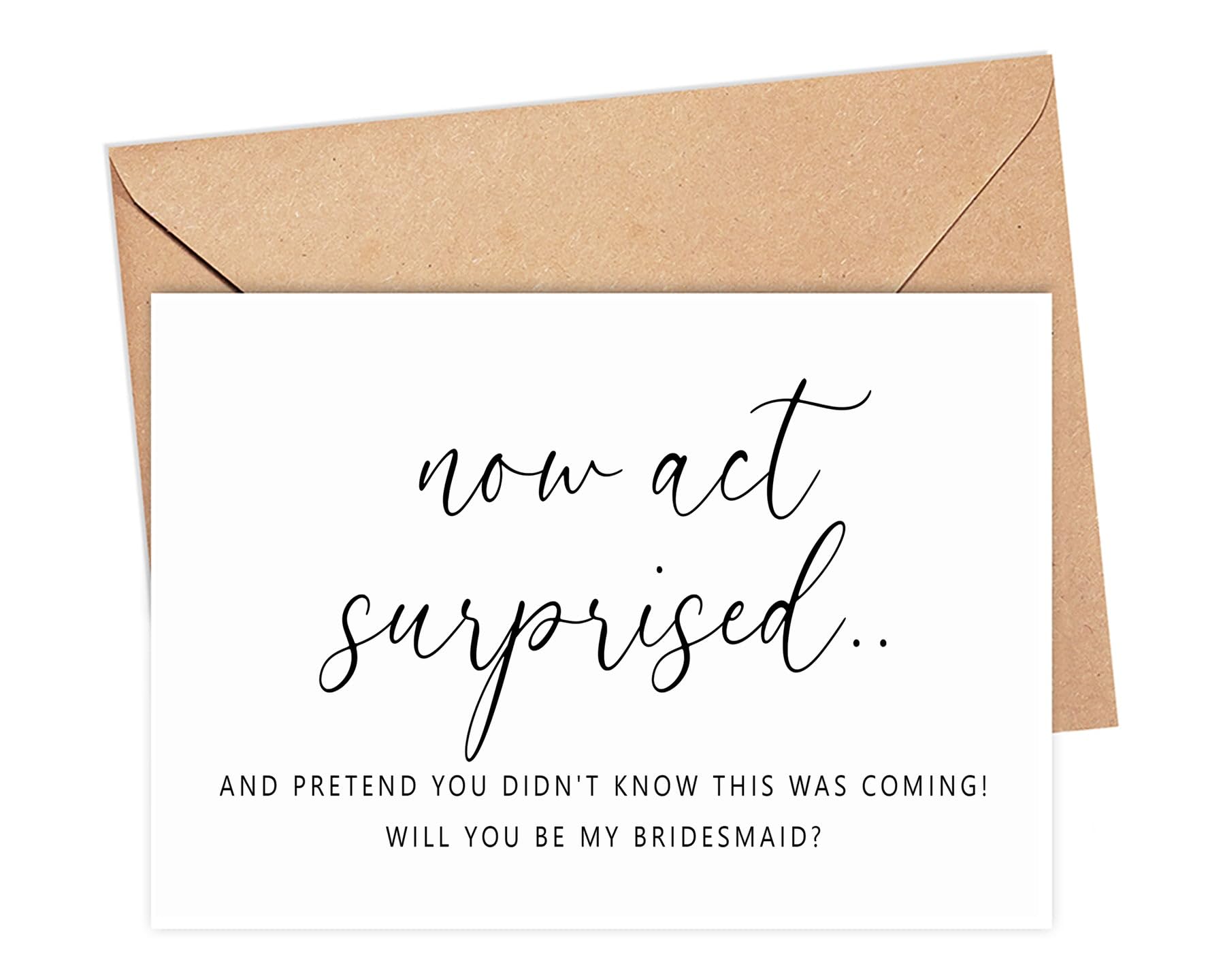 LissiArt97 Now Act Surprised! Card - Will You Be My Bridesmaid? Card - Wedding Card - Wedding Card - Card For Bridesmaid From Bride - Bridesmaid Card - Proposal Card