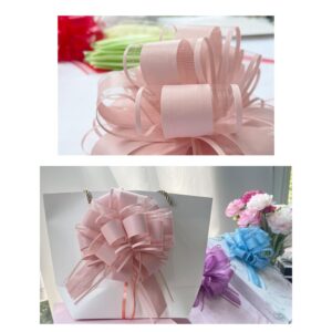 8 Piece Large Gift Bow,Multi Colour Drawstring Bow for Gift Wrap,6 inch,Basket and Wedding Decoration,Holiday and Birthday Gift Wrap Bows