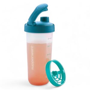 tupperware quick shake shaker blender 20 oz capacity in teal blue