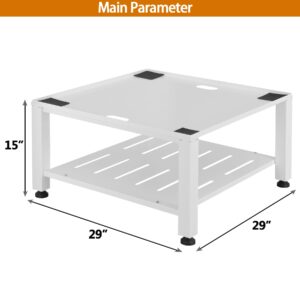 Talustool Premium Washer and Dryer Pedestal Stand Metal Steel Washing Machine Base Heavy Duty Universal Fit 700lbs Capacity Washer Dryer Stand 29 x 29 x 15 Inch