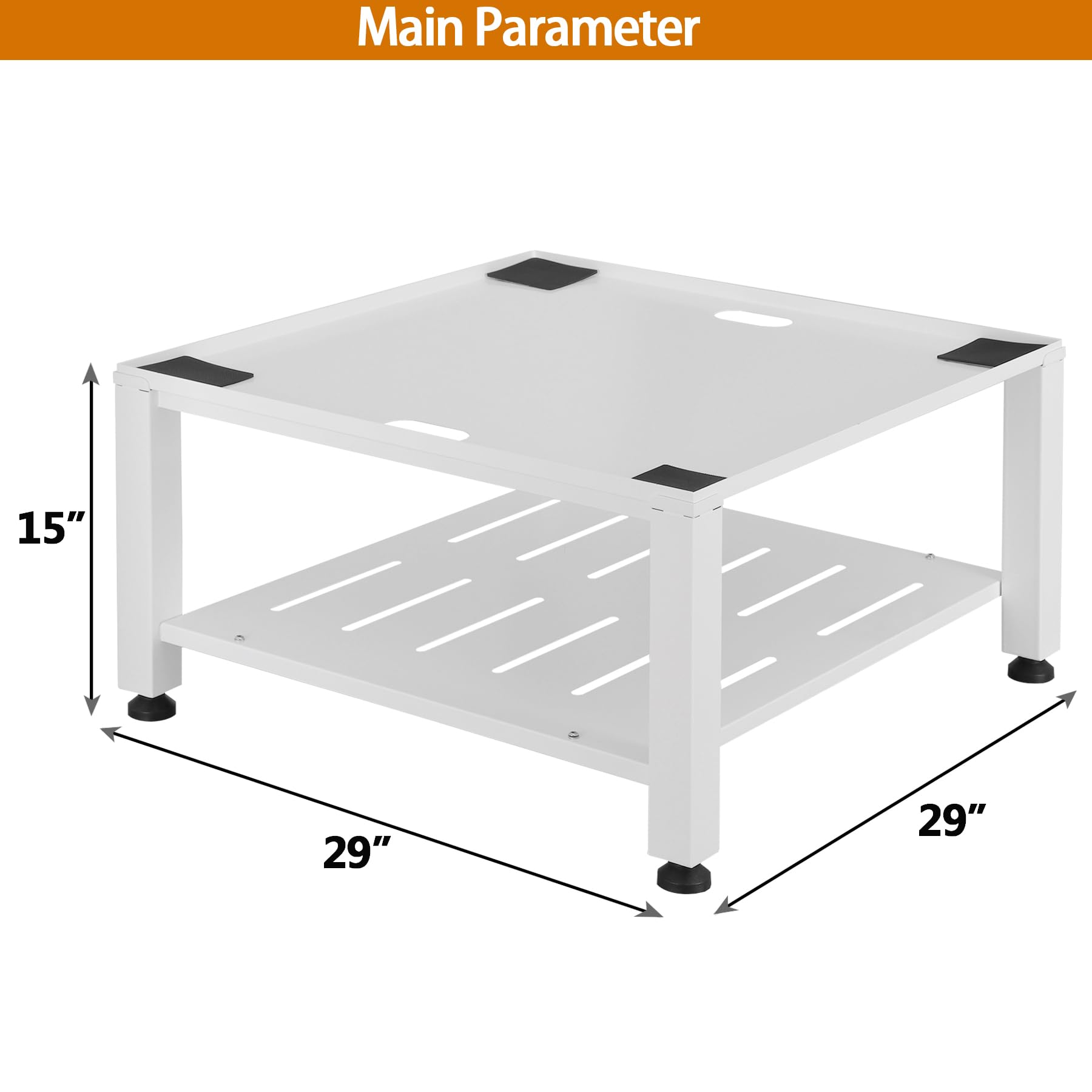 Talustool Premium Washer and Dryer Pedestal Stand Metal Steel Washing Machine Base Heavy Duty Universal Fit 700lbs Capacity Washer Dryer Stand 29 x 29 x 15 Inch