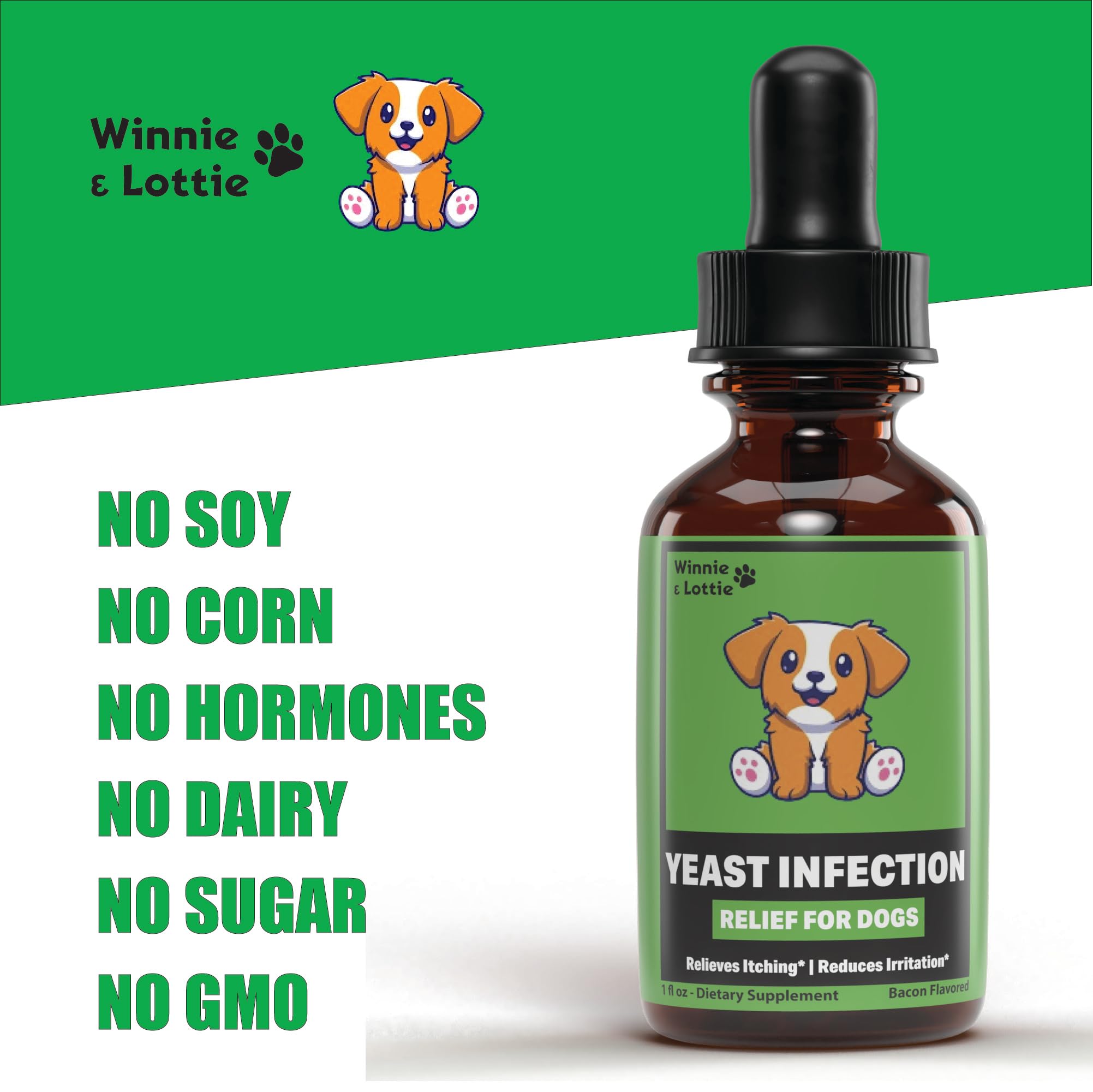 Natural Yeast Infection Treatment for Dogs | Helps to Support Itching Relief, Allergy Relief, Scratching Relief & More | Dog Ear Infection Treatment | Itch Relief for Dogs | Dog Itch Relief | 1 oz