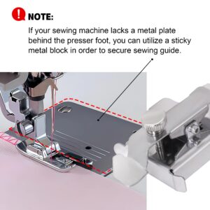 Breliter Magnetic Seam Guide for Sewing Machine - MT103 Sewing Guide with Fasten Clip Hem for Walking Foot Sewing Machine Hemming Sewing Supplies Accessories