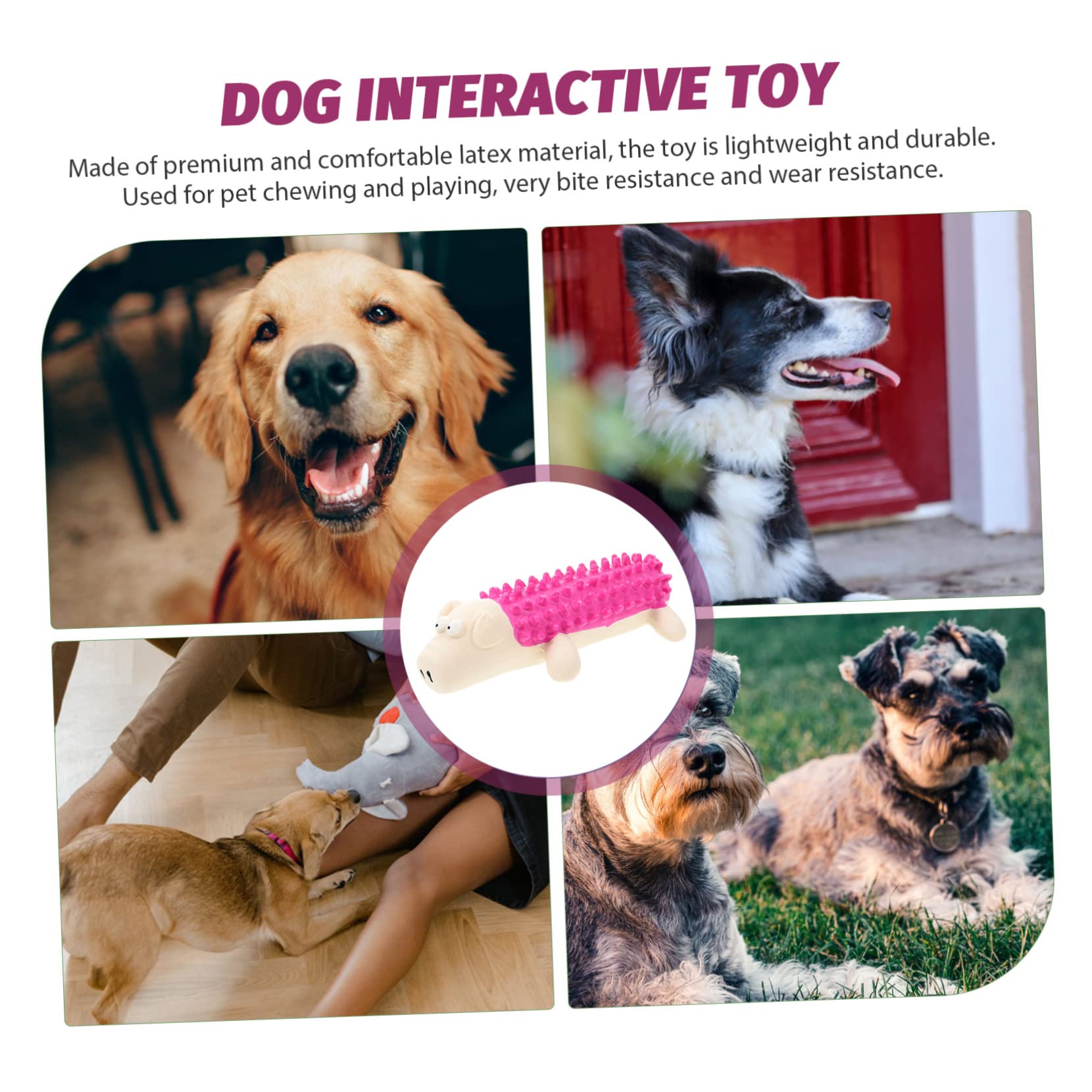 Milisten Pet Latex Toys Dog Molar Plaything Dog Chew Plaything Dog Squeaky Toy Latex Pet Toy Vocalizing Dental Care Toy Interactive Puppy Toy Dog Molar Toy Puppy Chew Toy Dog Supply