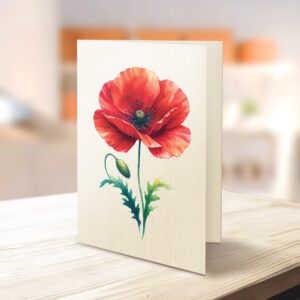 PAEONE Paper Pop-Up Flower Card, French Blooms, Forever Flowers Bouquet 3D Popup Greeting Cards, Blank Note Envelope, Birthday Gift Cards, Mother's Day, Holiday Decorations