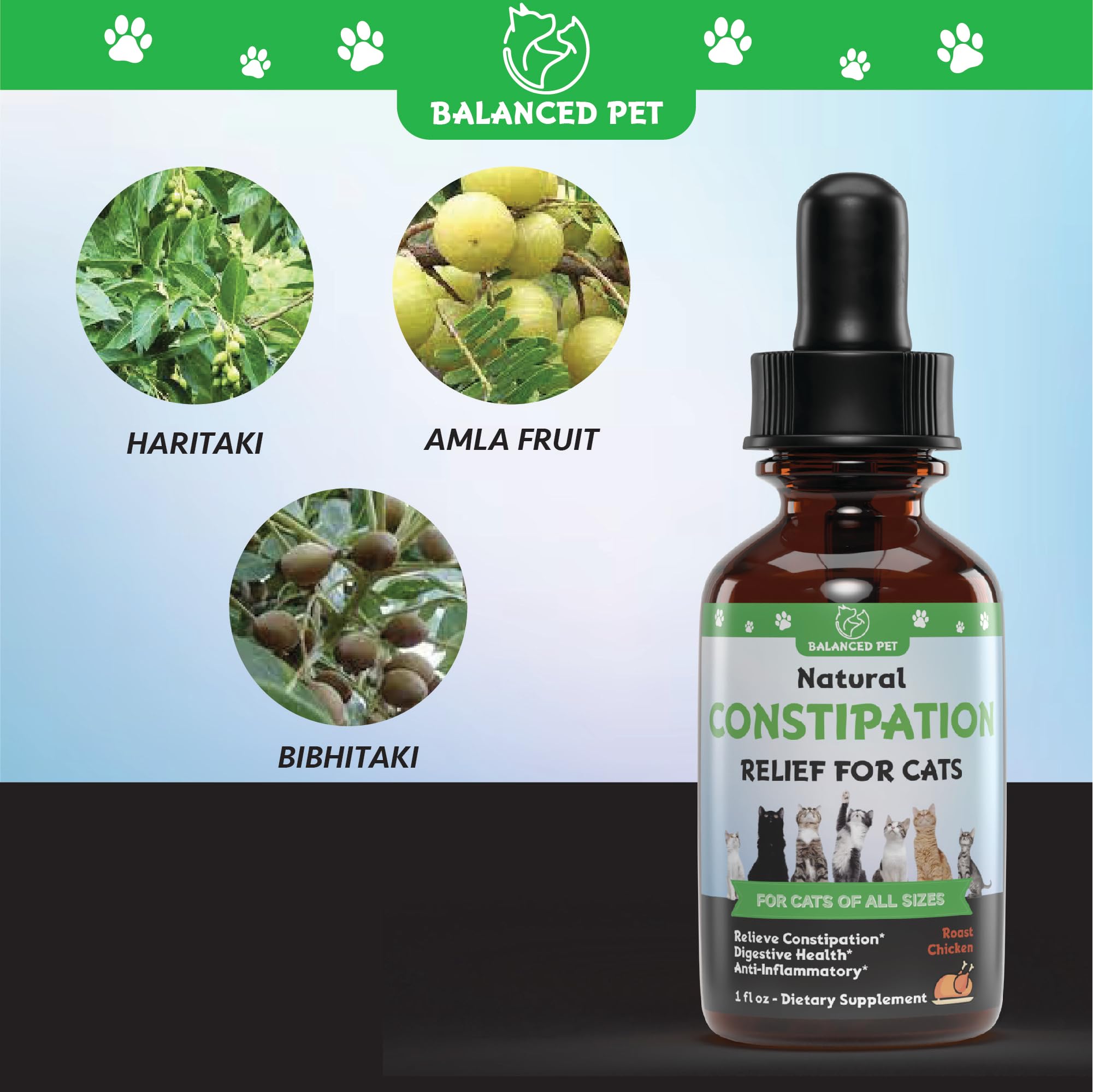 Natural Cat Constipation Relief :: Cat Laxative :: Cat Laxative Constipation Relief :: Constipation Relief for Cats :: Constipation Relief for Cat :: Cat Constipation :: 1 fl oz :: Chicken Flavor