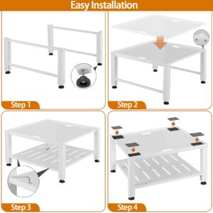 Talustool Premium Washer and Dryer Pedestal Stand Metal Steel Washing Machine Base Heavy Duty Universal Fit 700lbs Capacity Washer Dryer Stand 29 x 29 x 15 Inch