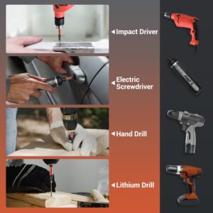 LOZAGU 10Pcs Square Drive Bits Set, 6” & 2” Long Premium S2 Alloy Steel Square Bit Set #0, 1, 2, 3, and #4 Magnetic Square Drill Bit Set,1/4 Inch Hex Shank.