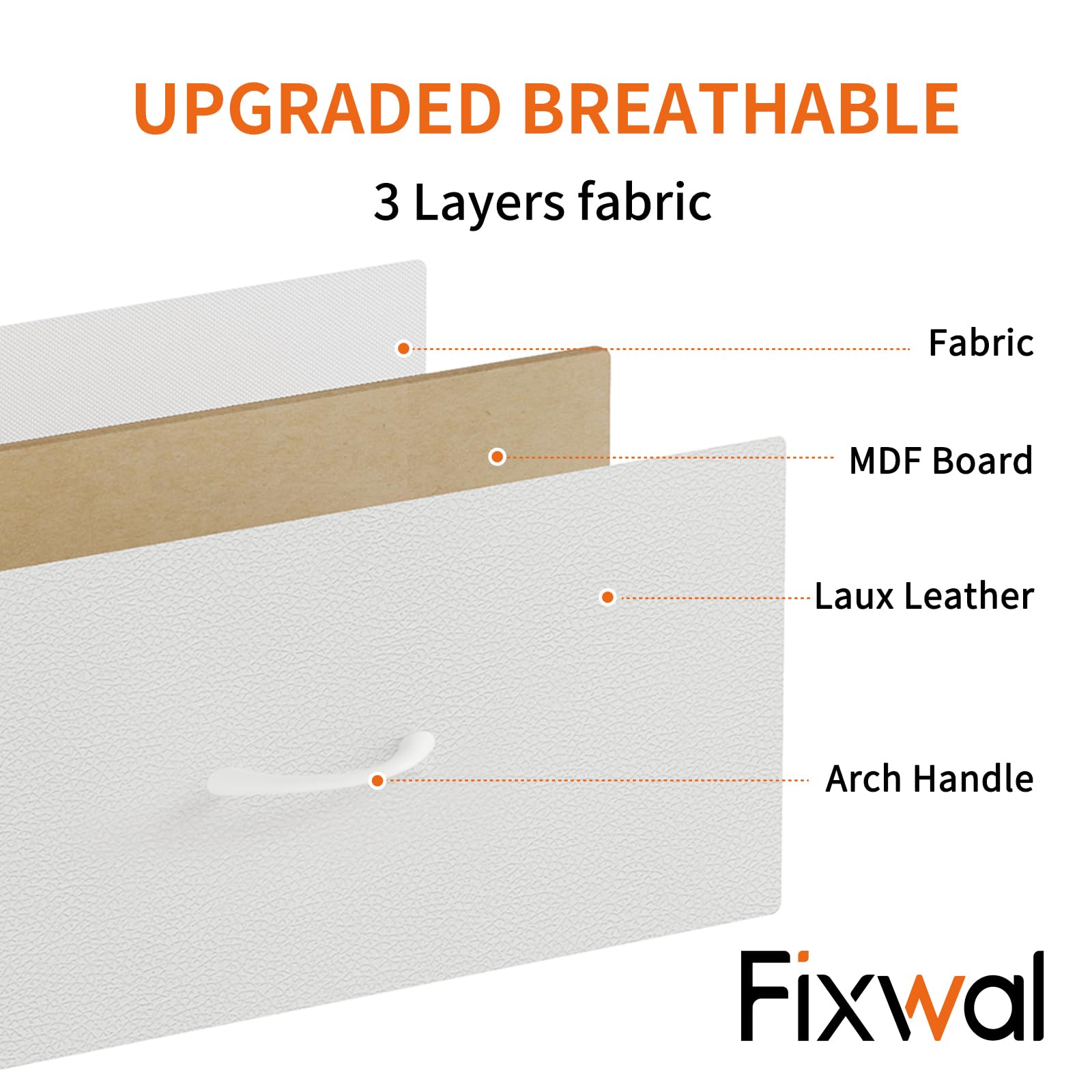 Fixwal White LED Dresser for Bedroom, Dresser with 9 Drawers and Charging Station, Fabric Chest of Drawers with PU Finish, Entryway, Living Room, Hallway