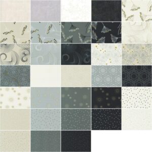 Zen Chic Shimmer Charm Pack 42 5-inch Squares Moda Fabrics 1840PP, Assorted