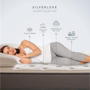 EPITEX Silverluxe Queen Mattress, 8 Inch Gel Memory Foam Queen Size Mattress in a Box, Individual Pocket Spring for Low Motion Transfer, Medium Firm Mattress, Gray